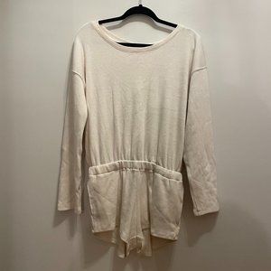 NWT Free People Beach Captain Romper in Natural Size Small